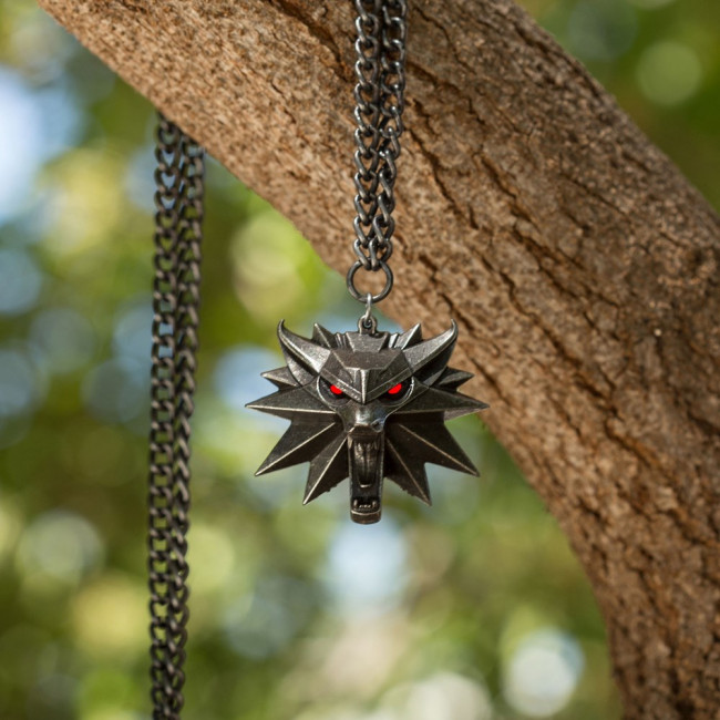 The Witcher - Wild Hunt Medallion Necklace with LED Eyes